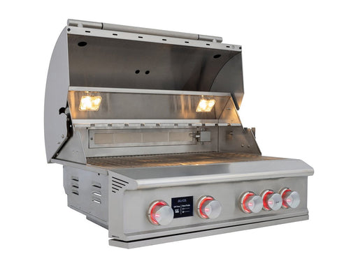 Blaze LTE PRO 32" Built-In Gas Grill - studio angle, hood open