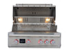 Blaze LTE PRO 32" Built-In Gas Grill - studio front view, hood open