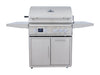 Blaze LTE PRO 32" Freestanding Gas Grill - studio front view on cart, hood closed