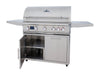Blaze LTE PRO 40" Freestanding Gas Grill - studio view on cart, storage door open