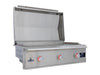 Blaze LTE PRO 40" Built-In Gas Griddle - studio angle, lid open
