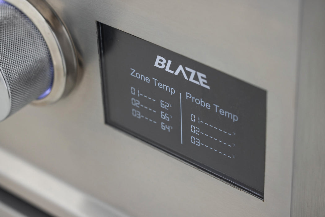Blaze LTE PRO 40" Built-In Gas Griddle - digital zone and probe temperature screen