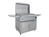 Blaze LTE PRO 40" Freestanding Gas Griddle - studio angle on cart, lid open