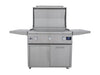 Blaze LTE PRO 40" Freestanding Gas Griddle - studio front view on cart, lid open