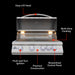 Blaze Premium LTE+ 32" built-in gas grill, features: easy-lift hood, multi-zone cooking, push-and-turn ignition