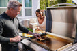 Blaze LTE+ 30" Built-In Gas Griddle - cooking burgers