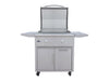 Blaze LTE+ 30" Freestanding Gas Griddle - studio front view on cart, lid open