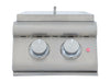 Blaze LTE+ Built-In Double Side Burner - studio front view, cover closed