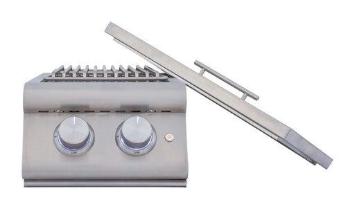 Blaze LTE+ Built-In Double Side Burner - studio view, cover open