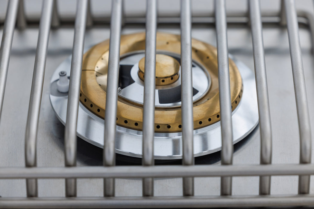 Blaze LTE+ Built-In Single Side Burner - brass burner detail