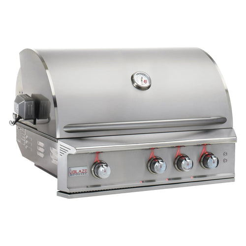 Blaze Professional LUX 34-Inch 3-Burner Built-In Gas Grill with Rear Infrared Burner (BLZ-3PRO-LP/NG)