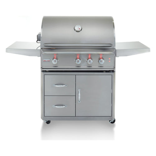 Blaze Professional LUX 34-Inch 3-Burner Freestanding Gas Grill (BLZ-3PRO-LP/NG + BLZ-3PRO-CART-LTSC)