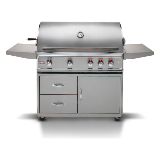 Blaze Professional LUX 44-inch gas grill on cart, studio, front, lid closed