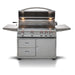 Blaze Professional LUX 44-inch gas grill on cart, studio, front, lid open with lights