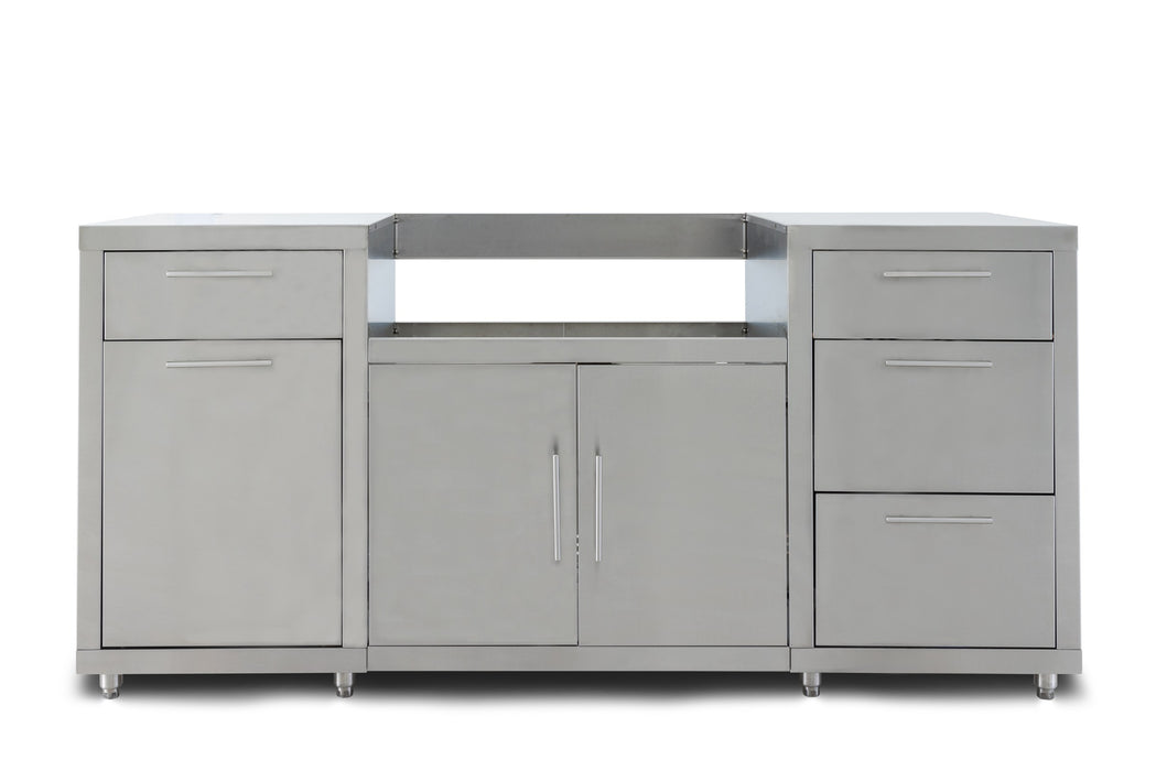 Blaze 6 ft stainless steel outdoor kitchen island, grill not included, studio front