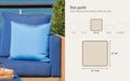 Size guide: Lloyd Flanders 24 inch square throw pillow, drawn to scale with the other sizes