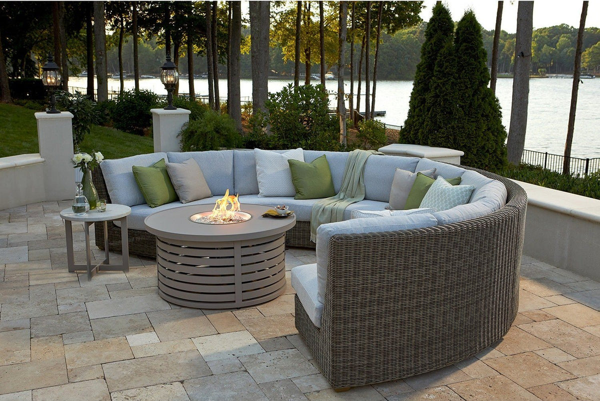 Oasis Curved Armless Loveseat