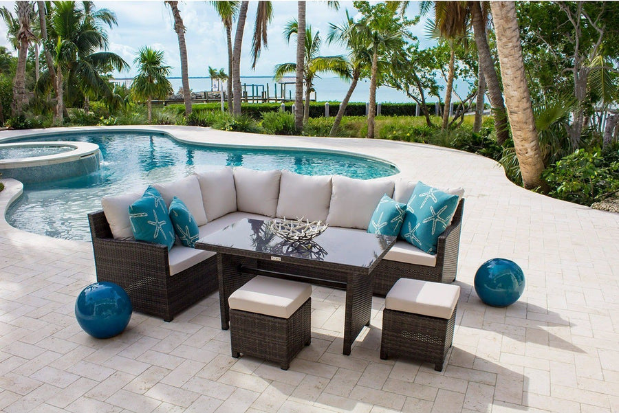 Spectrum 5-Piece Sectional Dining Set with Cushions