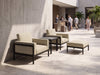 Woodard Brook 3-Piece Lounge Chair Set, shown in a Woodard outdoor setting (the side table shown is not included)
