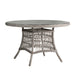 Mackinac 48" Round Umbrella Dining Table with Woven Top