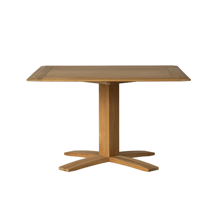 Lloyd Flanders Alpine 48" Pedestal Dining Table in Natural Teak Finish