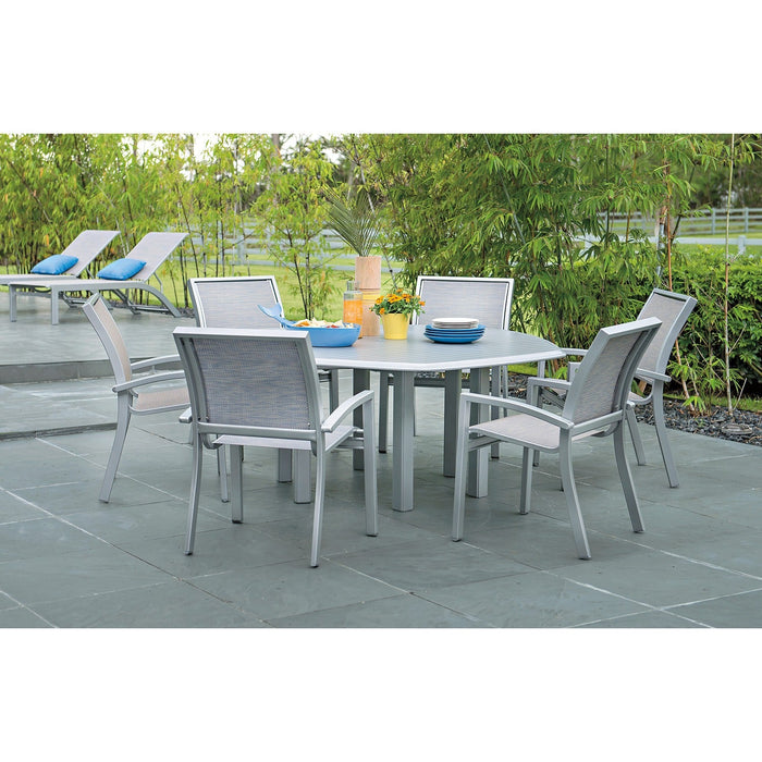 Telescope Casual Kendall dining set on a patio