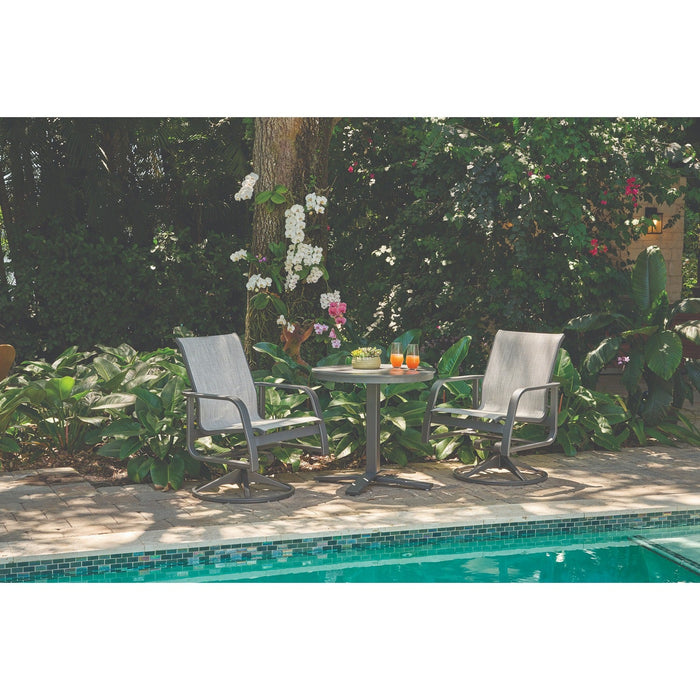 Telescope Casual Soho dining set on a patio