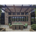 Lloyd Flanders Charisma dining set on a patio