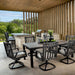 OW Lee Aris dining set on a patio