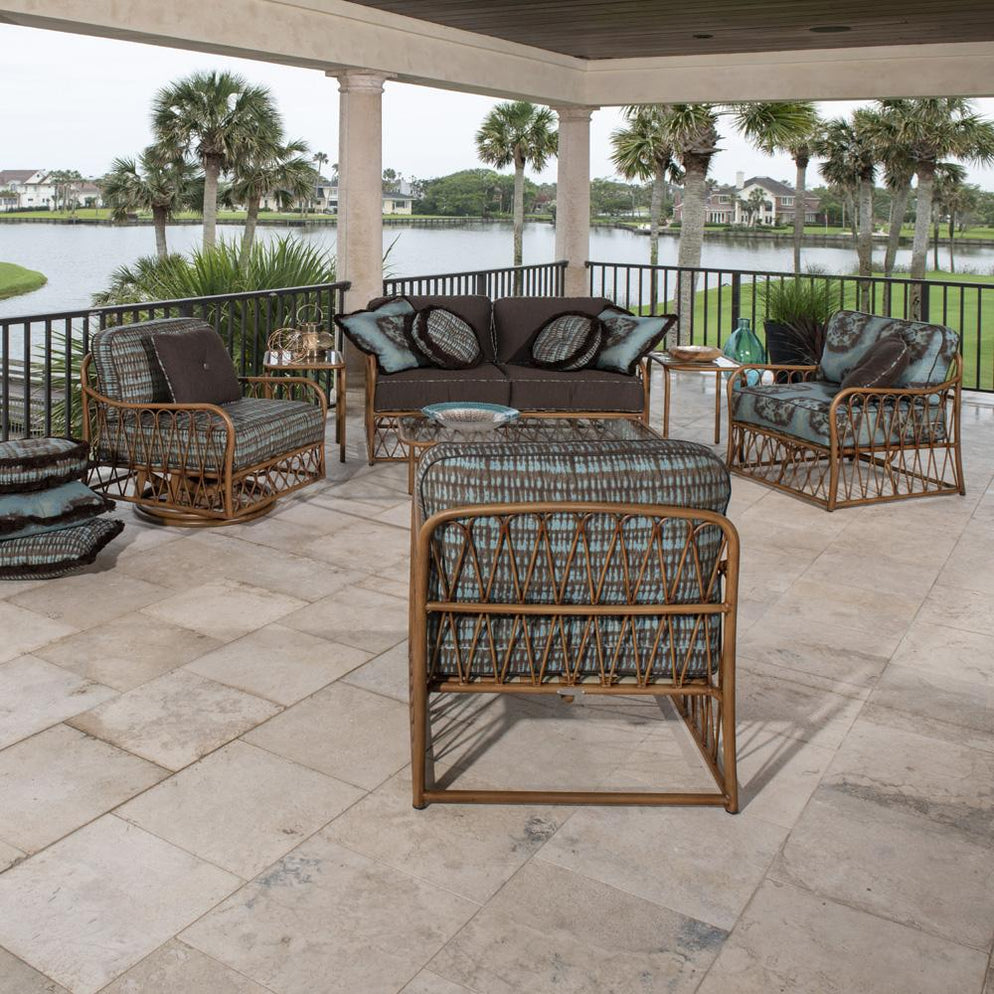 Cane Swivel Rocker Lounge Chair — Bespoke Patio