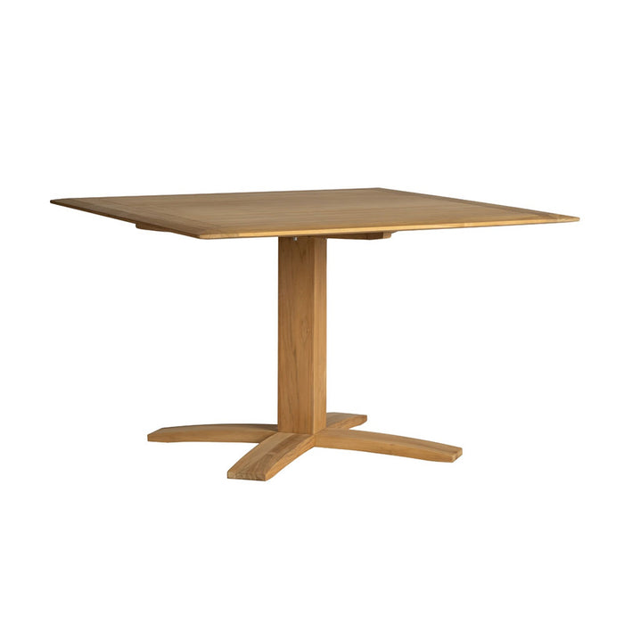 Lloyd Flanders Alpine 48" Pedestal Dining Table in Natural Teak Finish