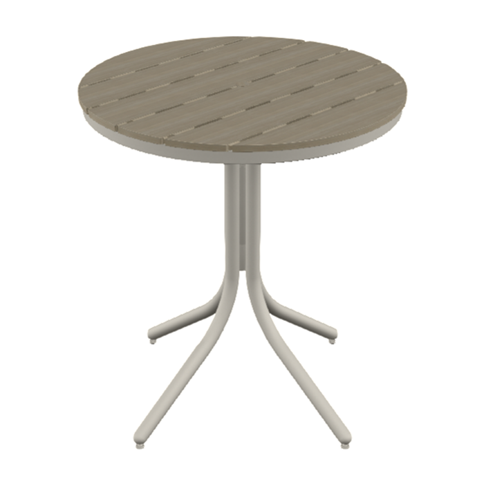 Telescope Casual Rustic Polymer Bar Height Table With 36" Round Table Top