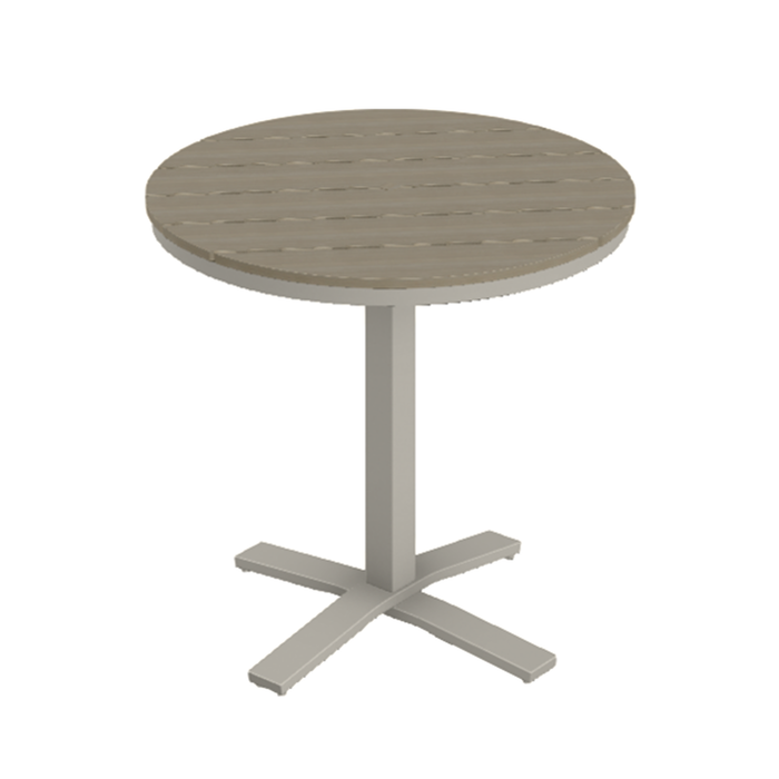 Telescope Casual Rustic Polymer Balcony Height Pedestal Table With 36" Round Table Top