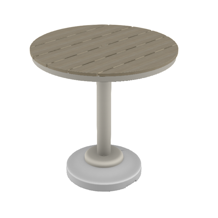 Telescope Casual Rustic Polymer Balcony Height 80-Pound Pedestal Table With 36" Round Table Top