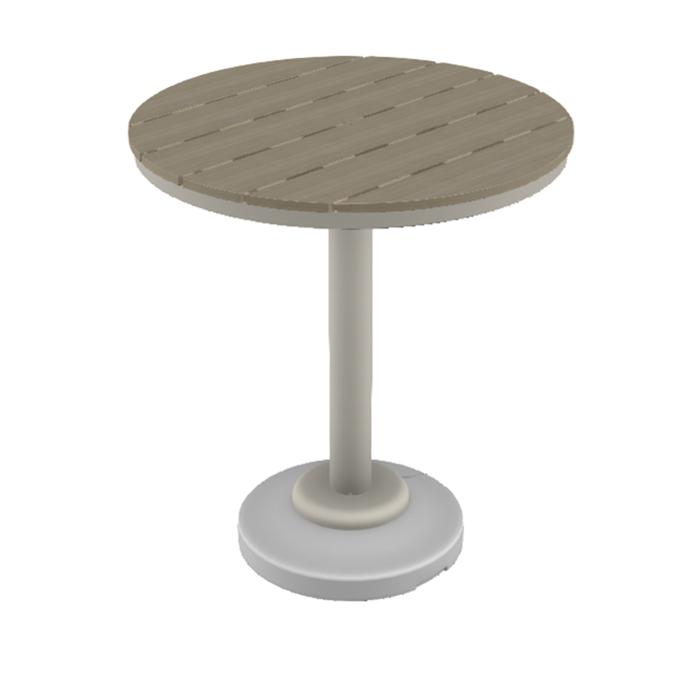 Telescope Casual Rustic Polymer Bar Height 80-Pound Pedestal Table With 36" Round Table Top