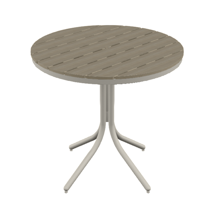 Telescope Casual Rustic Polymer Bar Height Table With 42" Round Table Top