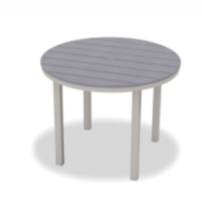 Telescope Casual Rustic Polymer Balcony Height Parson Table With 42" Round Table Top