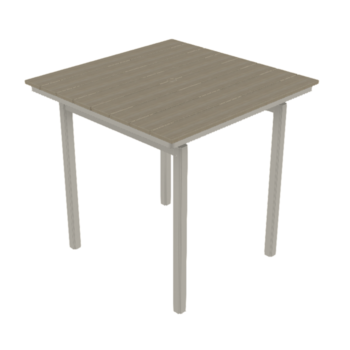 Telescope Casual Rustic Polymer Balcony Height Table With 42" Square Table Top
