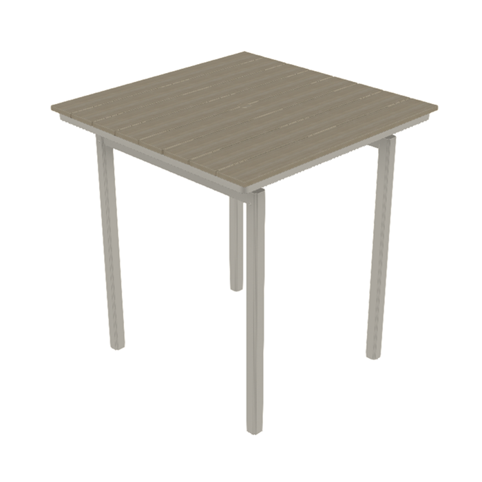 Telescope Casual Rustic Polymer Bar Height Table With 42" Square Table Top