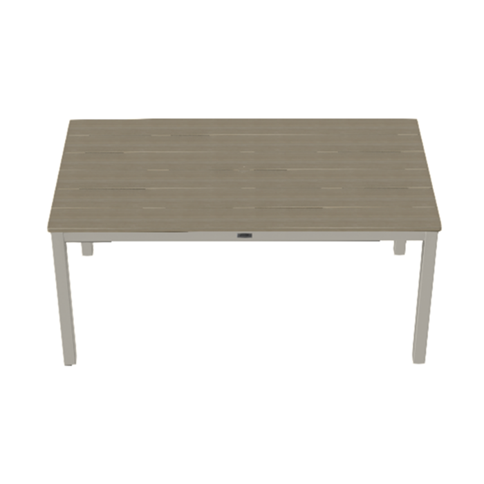 Rustic Polymer Dining Height Parson Table With 36" x 64" Rectangular Table Top