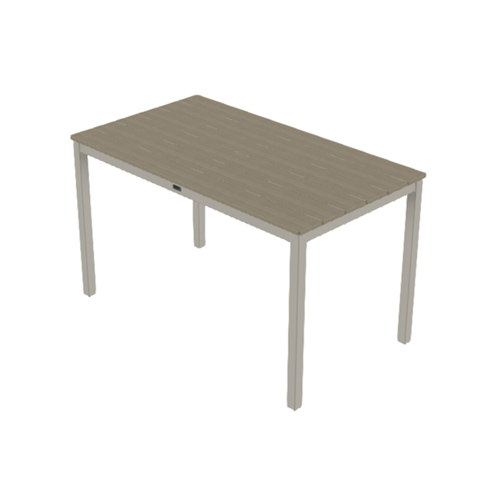 Telescope Casual Rustic Polymer Balcony Height Parson Table With 36" x 64" Rectangular Table Top