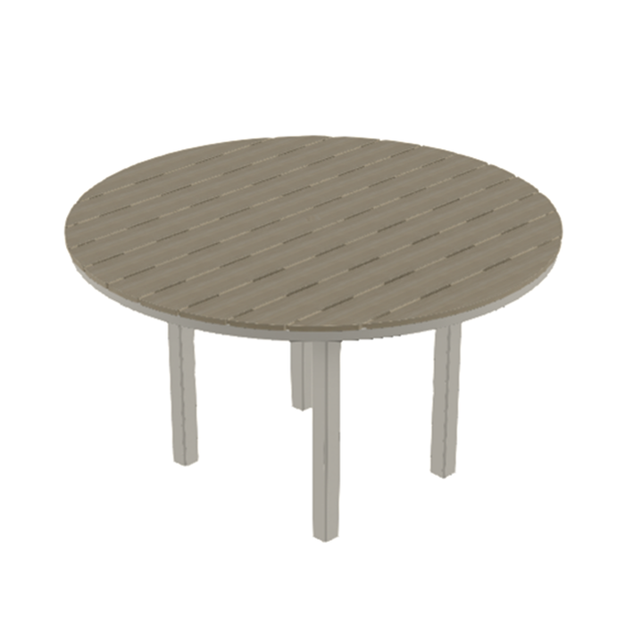 Telescope Casual Rustic Polymer Balcony Height Table With 64" Round Table Top