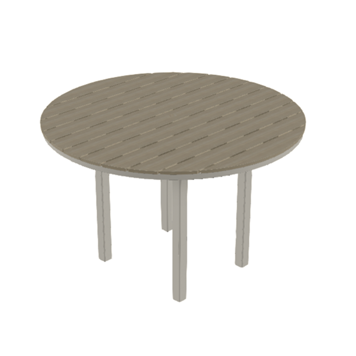 Telescope Casual Rustic Polymer Bar Height Table With 64" Round Table Top