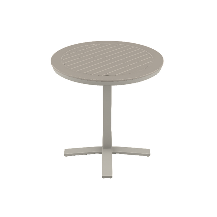 Telescope Casual Slat Balcony Height Pedestal Table With 36" Round Table Top