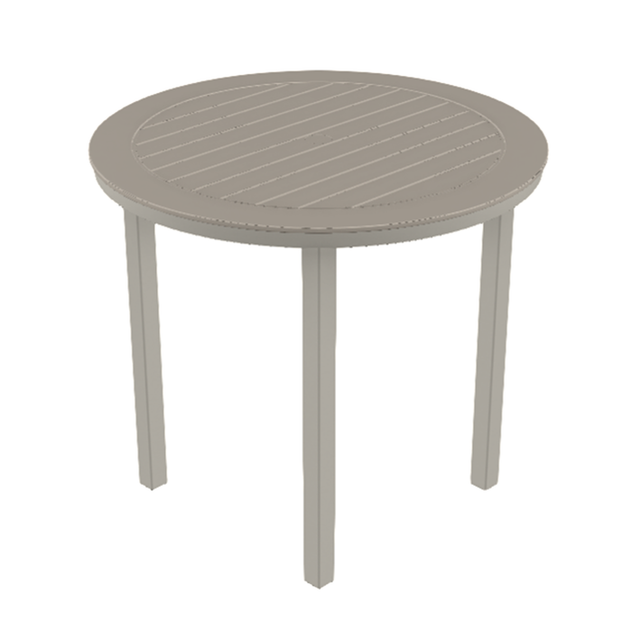 Telescope Casual Slat Balcony Height Parson Table With 42" Round Table Top