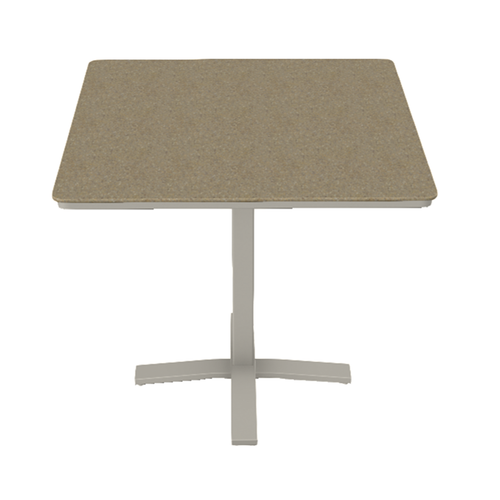 Telescope Casual Origins Bar Height Pedestal Table With 42" Square Origins Table Top