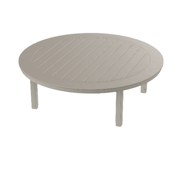 Telescope Casual Slat Coffee Table Height Table With 54" Round Table Top