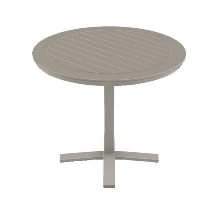 Telescope Casual Slat Balcony Height Pedestal Table With 42" Round Table Top