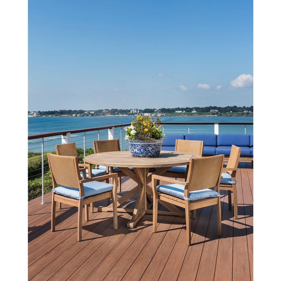 Teak Loom Back Teak Dining Armchair