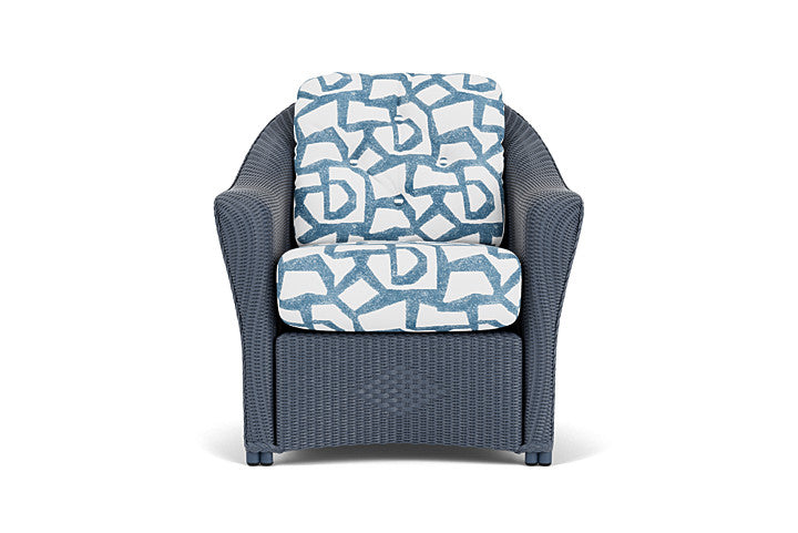 Lloyd Flanders chair with Interval Sky fabric
